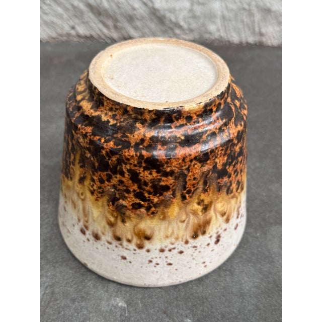 Mid-Century Modern Vintage Planter Dumler & Breiden Fat Lava Glaze Ceramic Pottery German Brutalist Mid Century Modern For Sale - Image 3 of 5