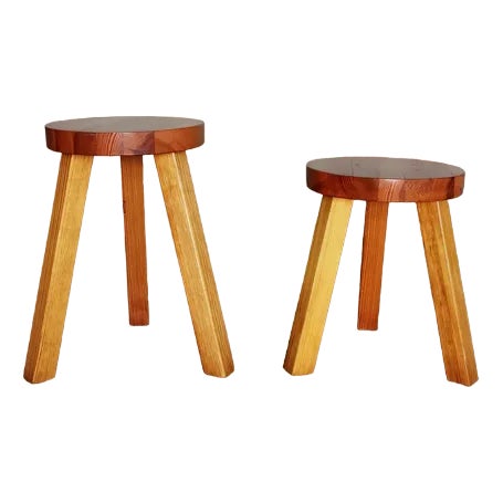 Set of Swedish Stools in Pine, 1960s For Sale