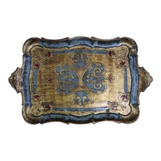 Vintage Italian Florentine Tray For Sale