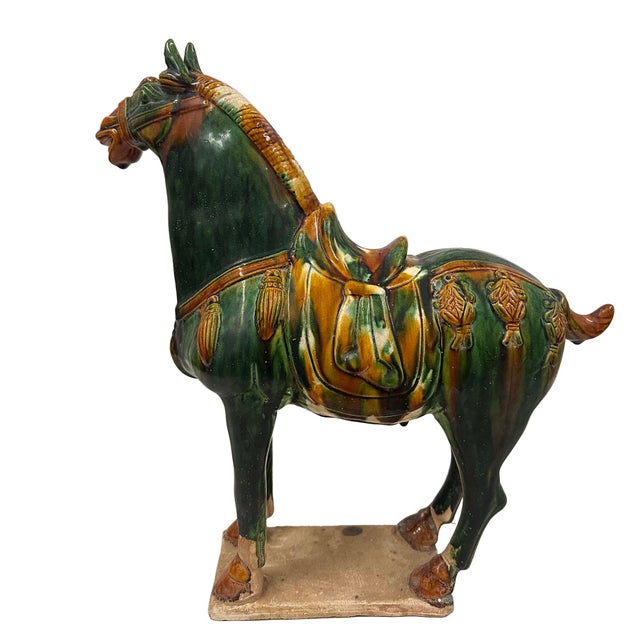 20th Century Chinese Ceramic Tang San Cai (Tri Color)Horse For Sale In Los Angeles - Image 6 of 11