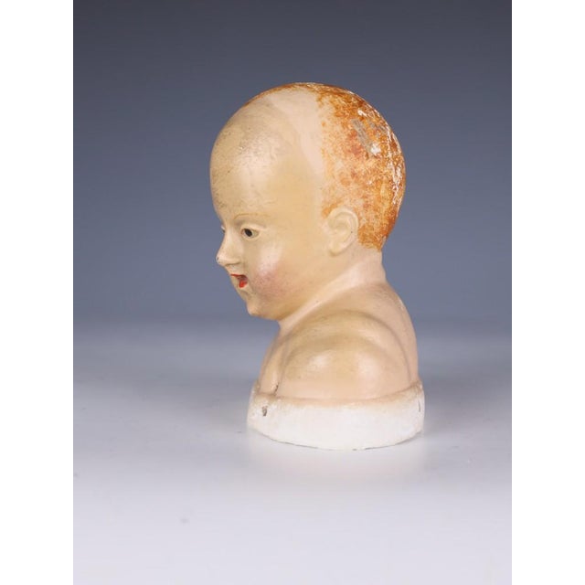 Tuscan Artist, Head of the Infant Jesus (Bambino Gesù), 1790, Polychrome Stucco For Sale - Image 4 of 14