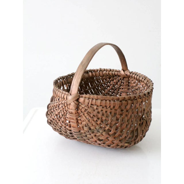 Vintage Gathering Buttocks Basket For Sale - Image 9 of 12