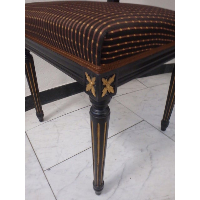 Black and Golden Dining Chairs, 1990, Set of 4 For Sale - Image 13 of 14