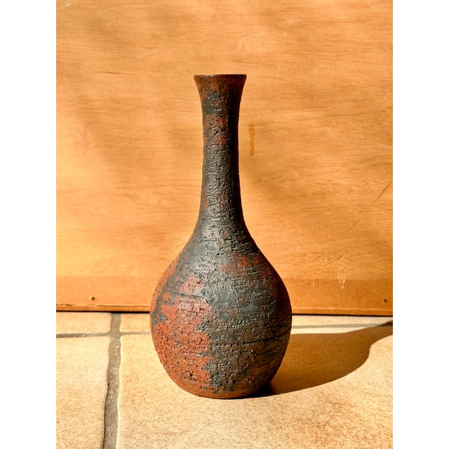 Black Studio Ceramic Vase from Gerhard Liebenthron, Germany, 1970s For Sale - Image 8 of 11