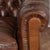 Set of Three Vintage Brown Leather Chesterfield Seating Group With Sofa and Pair of Club Chairs For Sale - Image 15 of 18
