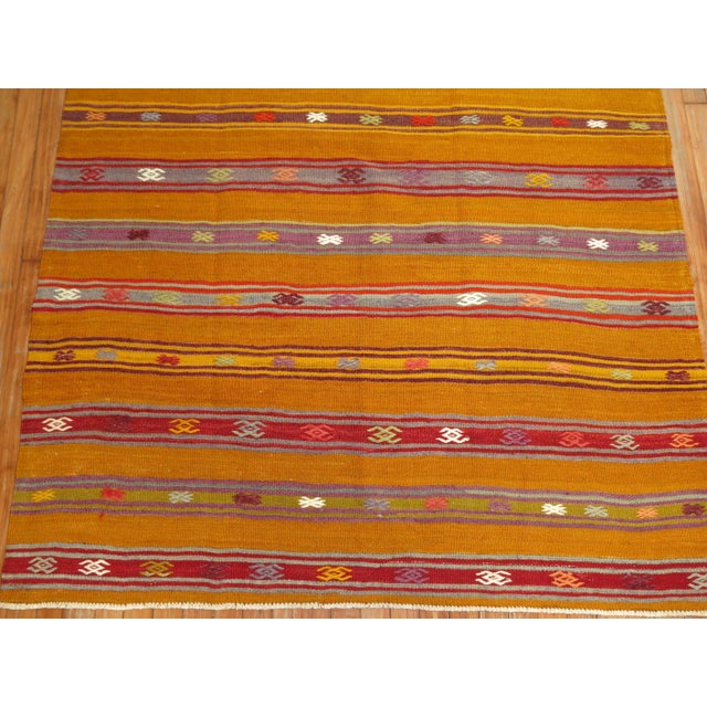 Mid 20th Century Vintage Zabihi Collection Turkish Kilim - 4'10" x 7' For Sale - Image 5 of 6