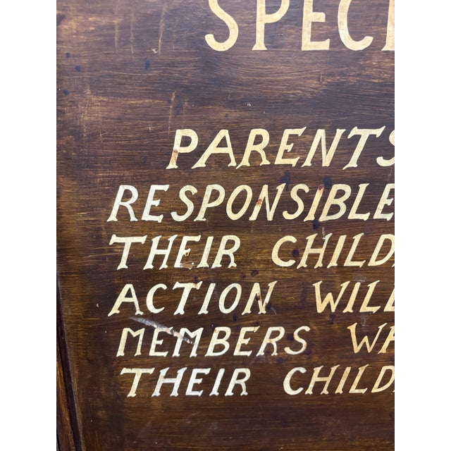 This vintage English wooden hand-painted notice board is a charming and character-rich piece of signage, hand selected in...