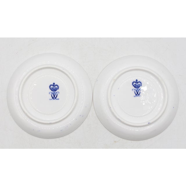 Victorian Circa 1878-1890 Pair of Demitasse Cups and Saucers by Royal Crown Derby For Sale - Image 3 of 9