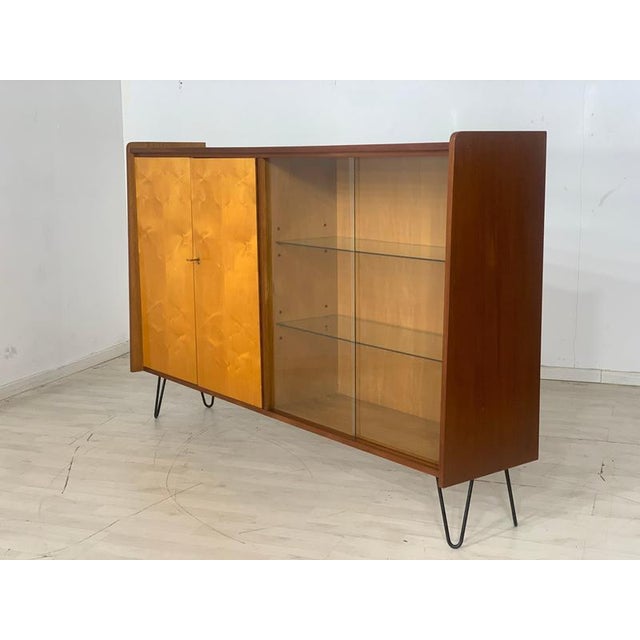 Wood Mid-Century Highboard in Wood For Sale - Image 7 of 10