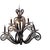 Antique Italian old gilded Iron and Christal Chandelier 9 foldable Arms with light (center one and 6 bottom) top with...