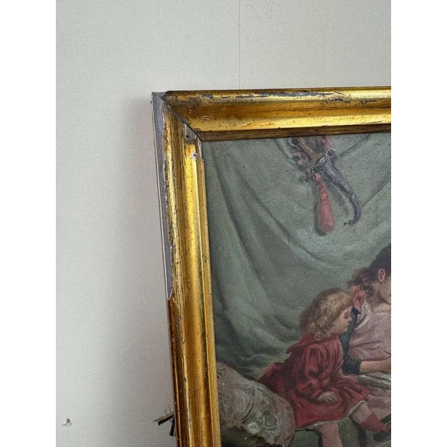 French School Artist, The Drawing Lesson, 1860, Oil on Panel, Framed For Sale - Image 3 of 6