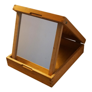 1960s Wood Box Dresser Mirror Mid-Century Modern