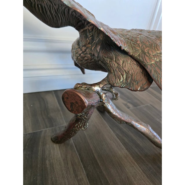 Extra Large Vintage Eagle Sculpture Brass For Sale - Image 4 of 18