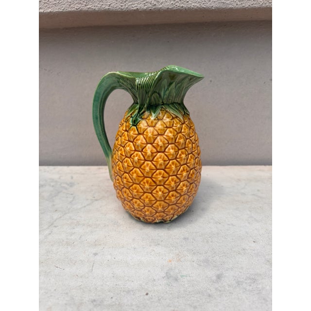 Late 19th Century 19th Century Majolica Minton Pineapple Pitcher For Sale - Image 5 of 7