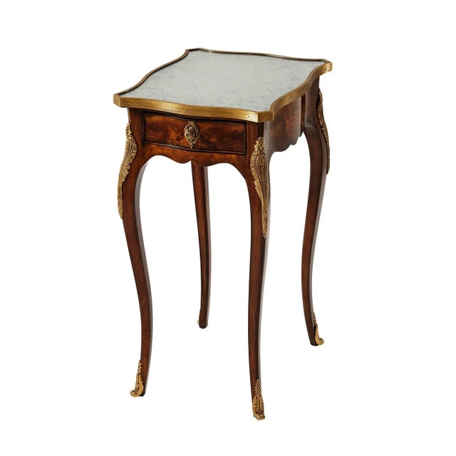 Brown Louis Xv Serpentine Side Table For Sale - Image 8 of 8