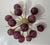 Italian sputnik flush mount with amethyst Murano glass globes carefully hand blown with bubbles inside the glass using...
