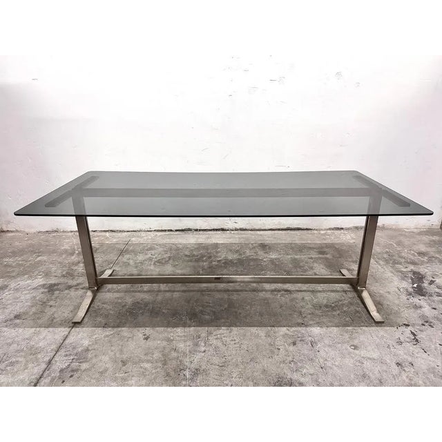 Table with Smoked Glass Top by Gianni Moscatelli for Formanova, 1970s For Sale - Image 10 of 10