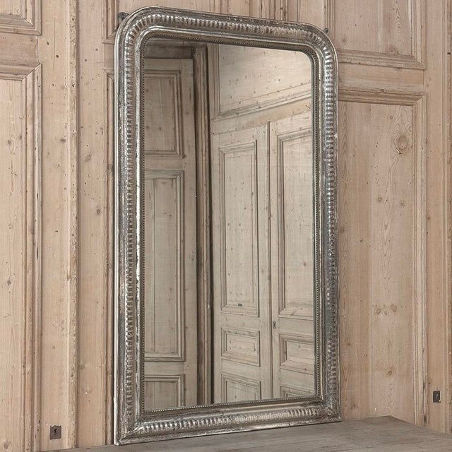 French 19th Century French Louis Philippe Silver Mirror For Sale - Image 3 of 14