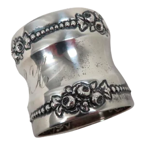 Oversize Antique American Sterling Silver Napkin Ring Made by Gorham Silver Company