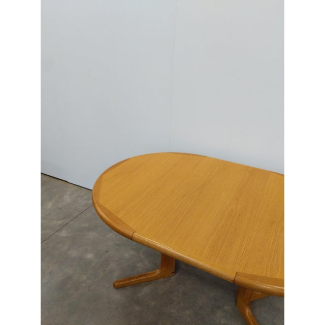 Vintage Mid Century Modern Oak Extendable Dining Table by Laurits M Larsens For Sale - Image 10 of 11