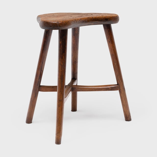 Rustic Chinese Saddle Top Stool, C. 1890 For Sale - Image 3 of 5