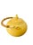 Vintage Pottery Barn Sausalito Yellow Ceramic Teapot – Bamboo Handle – Asian-Inspired Stoneware Tea Kettle For Sale - Image 6 of 9