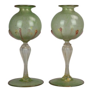 1920s Victorio Zecchin Two Venitian Vases - a Pair For Sale