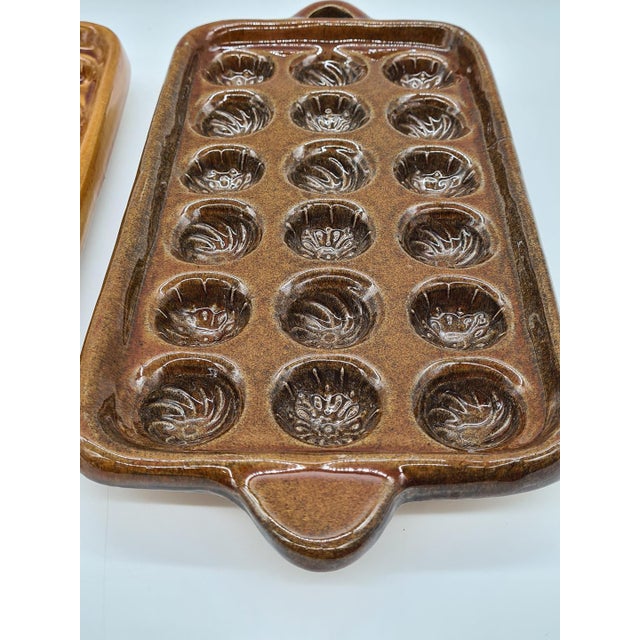 Rustic Vintage Ceramic Baking Dishes, 1960s, Set of 2 For Sale - Image 3 of 8