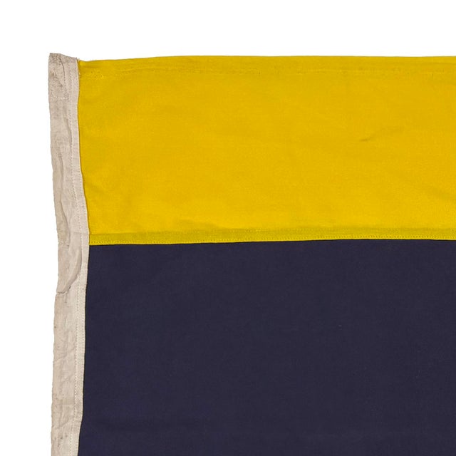 This vintage nautical signal flag is made from a soft synthetic cloth, with a similar look and feel of cotton. Please note...