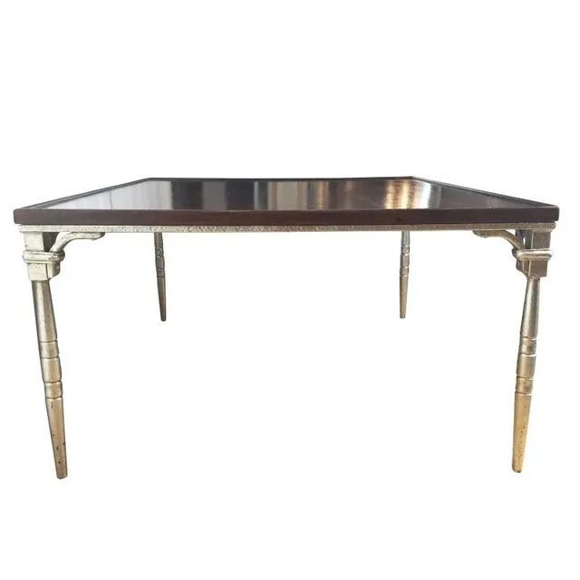 Traditional Dessin Fournir Large Gilt Iron and Mahogany Coffee Table For Sale - Image 3 of 7