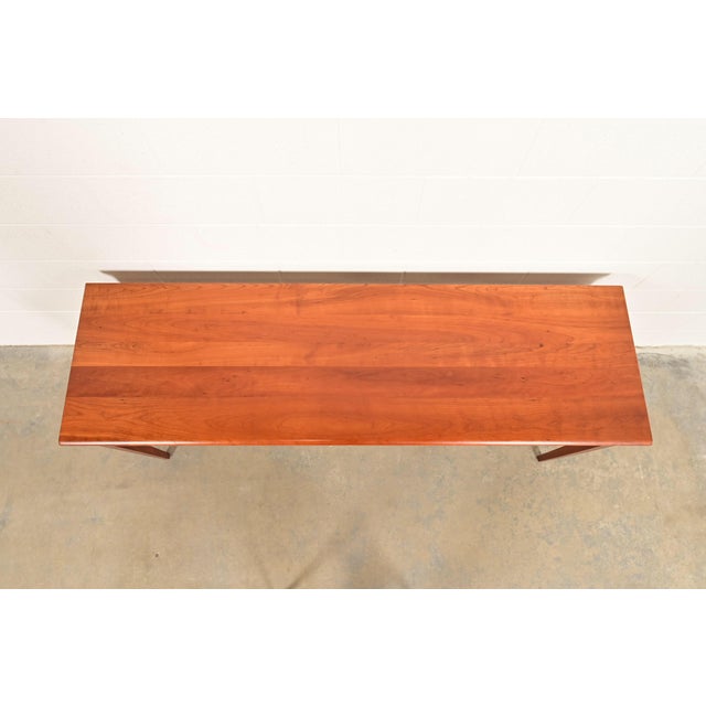 Brown Harden Furniture Arts and Crafts Shaker Solid Cherry Wood Console Table For Sale - Image 8 of 12