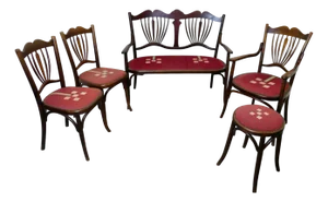 Bentwood Salon Suite from Baumann, 1920s, Set of 5