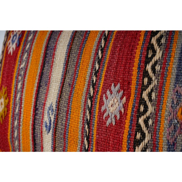 Striped Anatolian Kilim Pillow Cover - A Pair For Sale - Image 4 of 5