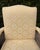 Traditional Pale Buttercream Yellow Damask Carved Mahogany Martha Washington Library Living Room Chairs, a Pair For Sale - Image 4 of 12