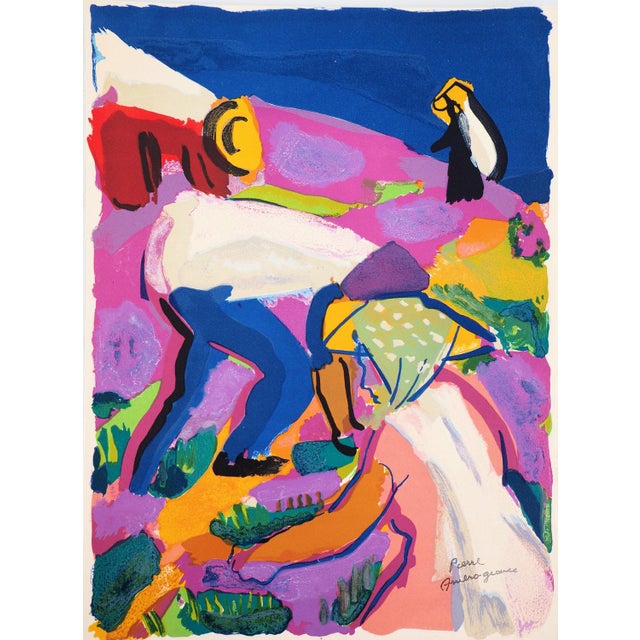 Modern Pierre Ambrogiani, Provencal Lavender Field, Lithograph For Sale - Image 3 of 5