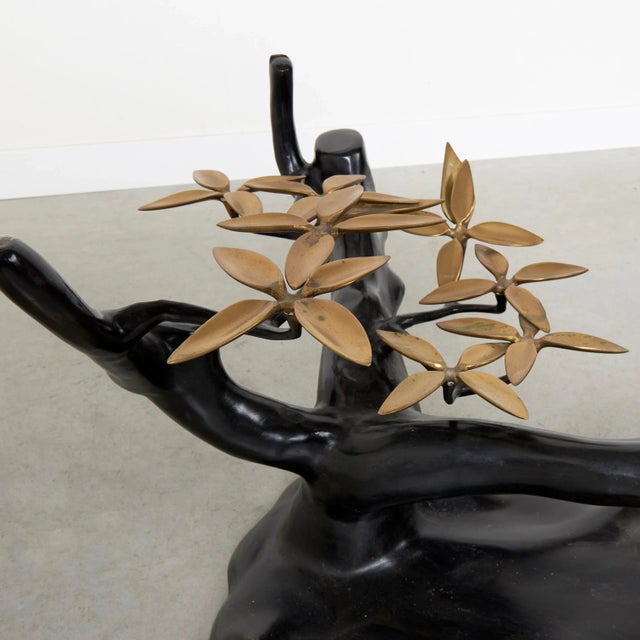 Bronze Bonsai Coffee Table attributed to Willy Daro, 1970s For Sale - Image 9 of 11