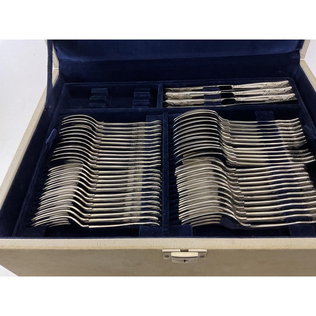 New 1970s Complete European Cutlery Set for 12, Including Fish Eaters & Serving Pieces 129 Pieces. For Sale - Image 12 of 14