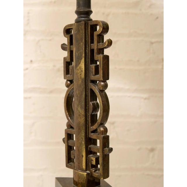 Mid 20th Century Brutalist Steel Table Lamps With Sculptural Geometric Bases - a Pair For Sale - Image 11 of 12