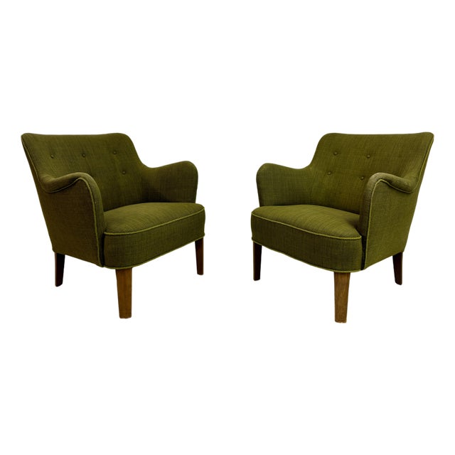 Model 1748 Armchairs by Peter Hvidt for Fritz Hansen, Denmark, 1950s, Set of 2 For Sale