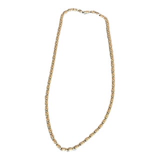 Vintage 24" Silver Snail Pattern Chain of Superior Quality For Sale