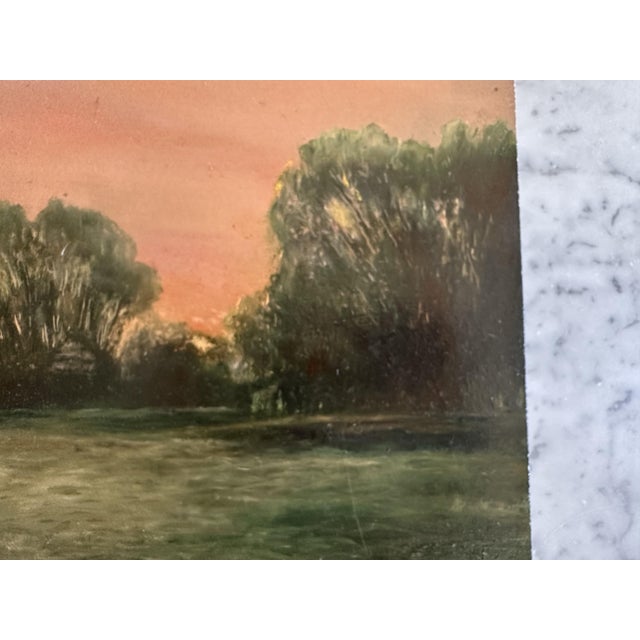 2000 - 2009 Gustafsen, Pastoral Landscape with Grazing Cows at Dusk, 2002, Oil Painting For Sale - Image 5 of 15
