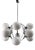 Large Space Age Sputnik Chandelier with 12 Opal Glass Spheres, Germany, 1970s For Sale