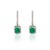 Certified 2.18 Carat Green Emerald and Diamond Modern Earrings- 2 Pieces For Sale In New York - Image 6 of 10