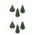 Green Ceramic Tree Ornament Set of 6 For Sale - Image 8 of 8