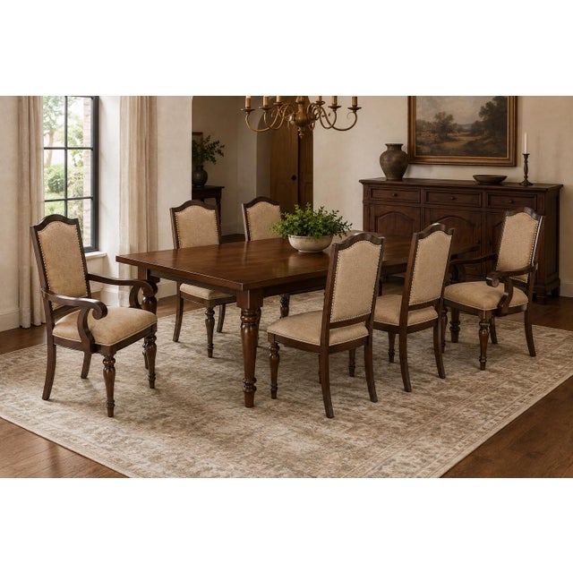 Set of Six Late 20th Century Walnut Dining Chairs With Sculptural Armchairs For Sale In Los Angeles - Image 6 of 6
