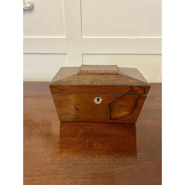 Regency Rosewood Tea Caddy, 1830s For Sale - Image 10 of 10