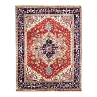 Serapi Wool Rust Area Rug- 5' 0'' X 6'10'' For Sale