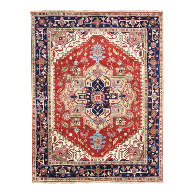 Serapi Wool Rust Area Rug- 5' 0'' X 6'10'' For Sale