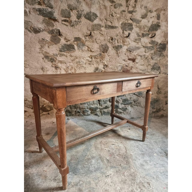 Antique French Oak Table or Desk, 1930s For Sale - Image 10 of 15