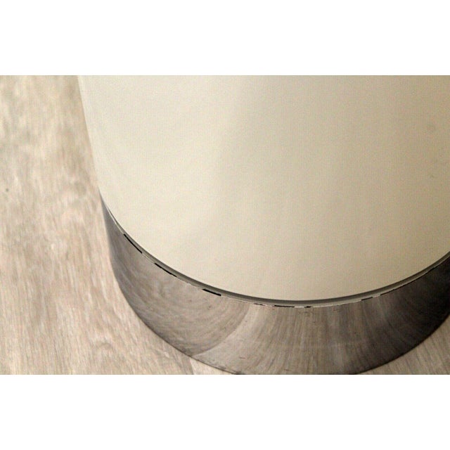 Postmodern Chrome Glass and Lacquered Legs Karl Springer Coffee Table For Sale In Detroit - Image 6 of 7